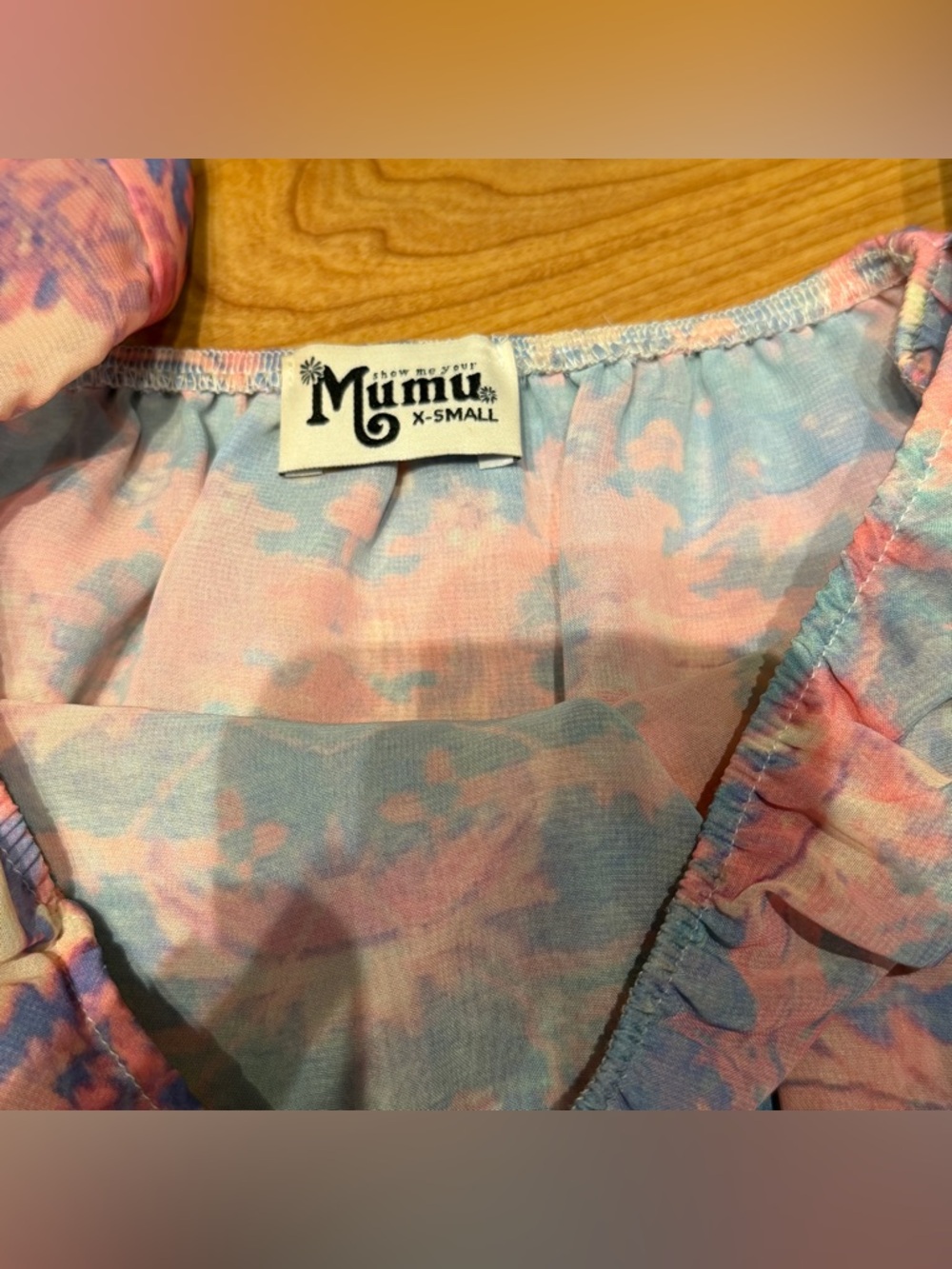 Show Me Your Mumu Women’s Off Shoulder Watercolor Floral Chiquita Top Size XS - Picture 3 of 7